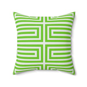 Cojín geométrico moderno - Cojín verde brillante, detalle decorativo para el hogar, regalo para minimalistas, cojín decorativo para sala de estar, [...]