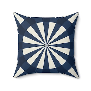 Navy Striped Decorative Pillow, Modern Home Decor, Cozy Couch Cushion, Gift Idea for Home, Nautical Interior Accent