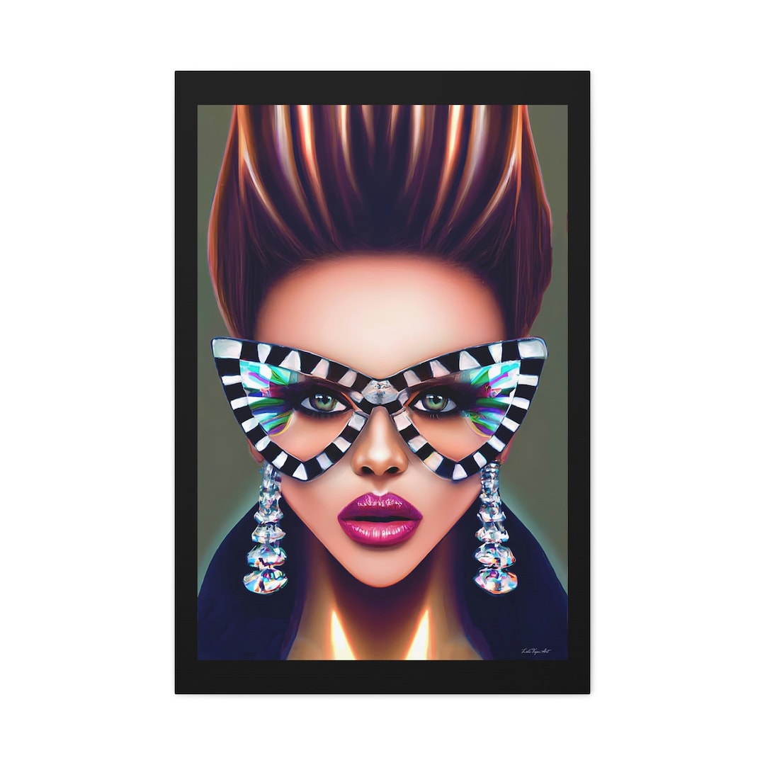 Wall Art, Wall Art Canvas, Wall Art Décor, Glasses, Wall Art Woman