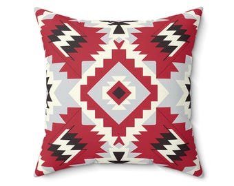 Tribal Print Pillow: Boho Home Accent Cushion