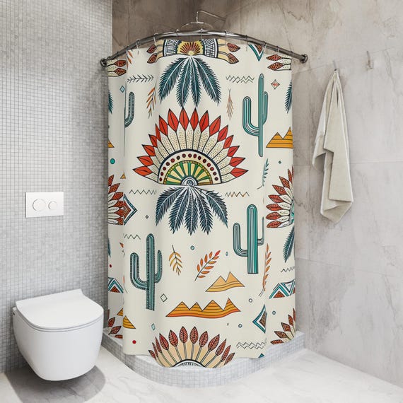 Tenda da doccia con teschio e capelli colorati, resistente alla