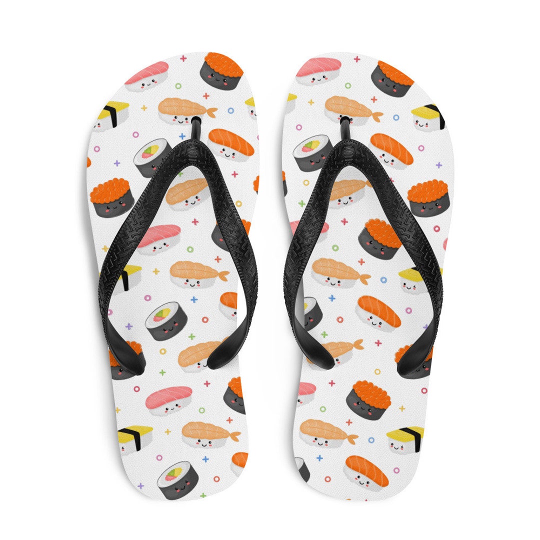 Kawaii Sushi Print Pattern Men Women Leather Boots