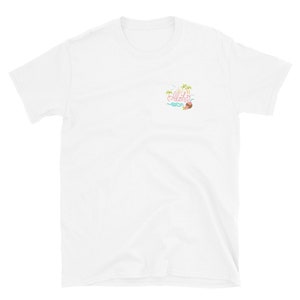 Süßes Aloha Hawaiian Logo Style weißes oder schwarzes Kurzarm Unisex T-Shirt
