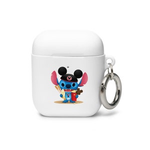 Leuke Disneyland Stitch Cartoon rubberen hoes voor AirPods®