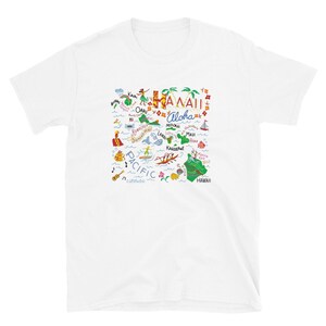 Cute Hawaii Themed Hawaiian White Summer Beach Short-Sleeve Unisex T-Shirt