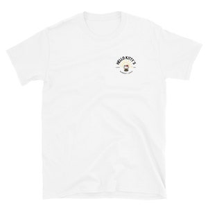 Cute Hello Kitty x Hawaii Sunset Luau Hawaiian Summer Beach White Short-Sleeve Unisex T-Shirt