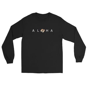 Aloha SPAM Musubi weiße Buchstaben Hawaii Reisen Unisex Langarm-Shirt