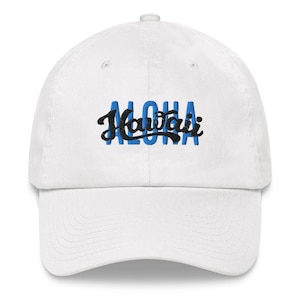 Cute Hawaii Aloha Logo Style Hawaiian Summer Beach White Unisex Baseball Hat