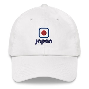 Biała japońska czapka baseballowa unisex z logo podróżnym