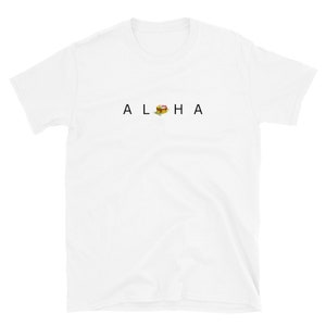 Cute Hawaiian Poke Bowl Aloha Logo Beach White Short-Sleeve Unisex T-Shirt