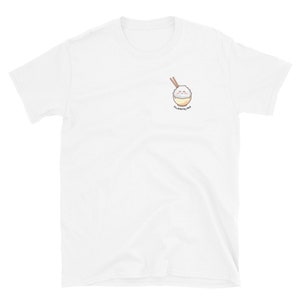 Cute Bowl of Rice &quot;Powered by Rice&quot; White Short-Sleeve Unisex T-Shirt