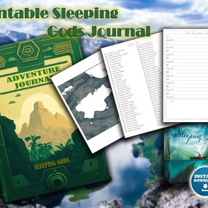 Tagebuch der schlafenden Götter - Printable. Enthält Tides of Ruin Maps. Brettspiel Logbuch. Totem Checklist und Unlocks Tracking. Jetzt auch mit Landkarten