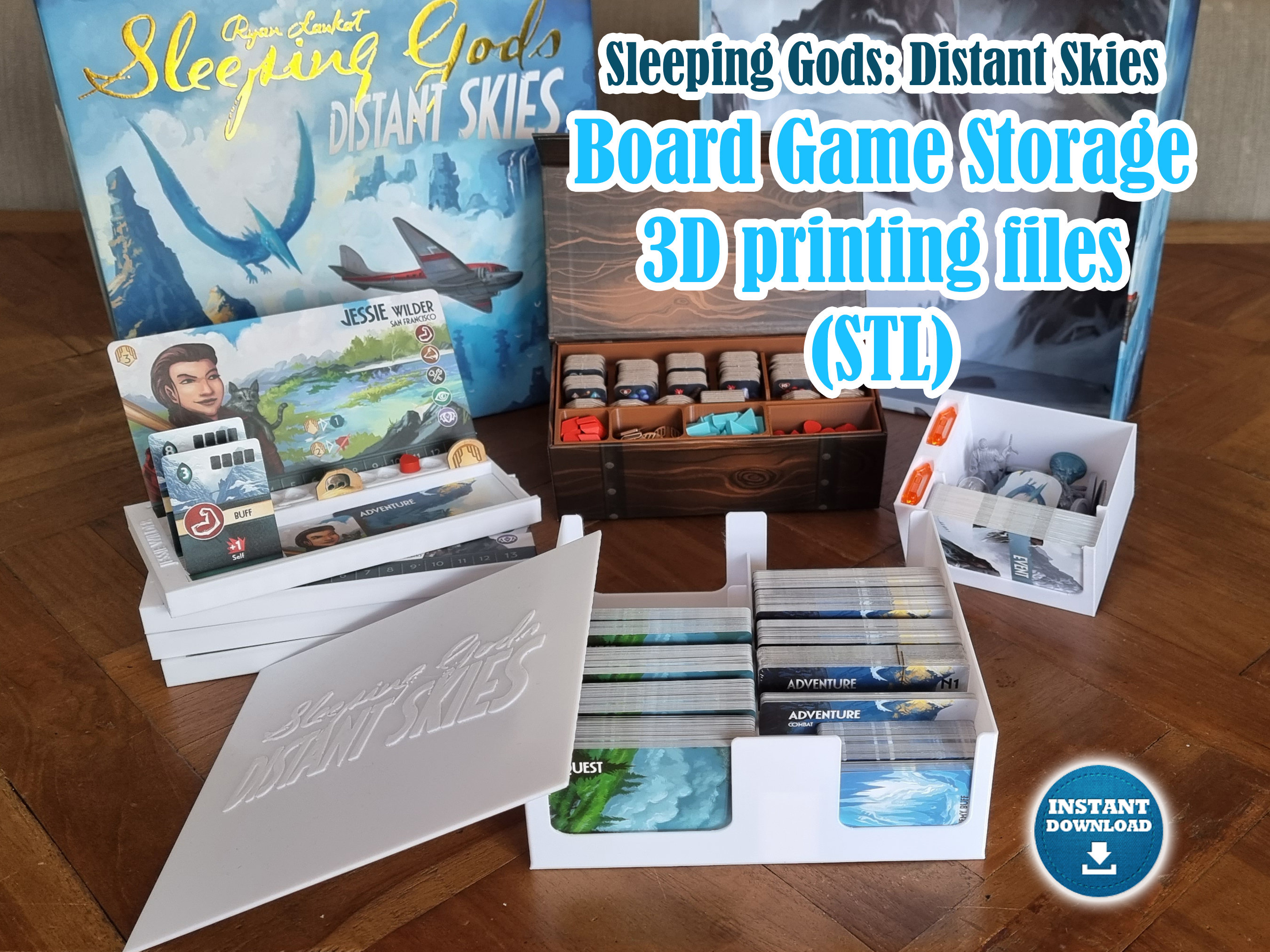 3D Printable Board Game Storage for Sleeping Gods: Distant Skies ...