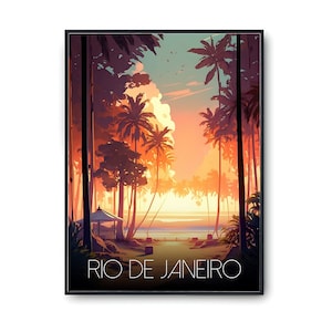 Rio De Janeiro Print Download, Digital Art Print, Travel Poster, Digital Download, Printable Wall Art
