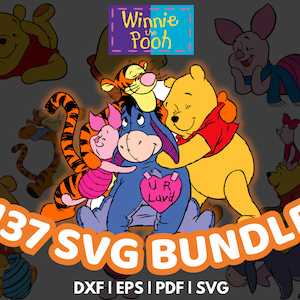 Winnie The Pooh Svg, Winnie Bundle Svg, Winnie Clipart, Svg Files For Cricut, Svg Png Digital Files, instant Download, Winnie The Pooh Svg