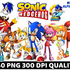 Sonic Clipart Png, Sonic Svg Bundle, Sonic The Hedgehog Png Transparent Backgrounds, Sonic Stickers Logos, Sonic Characters, Sonic Birthday image 1