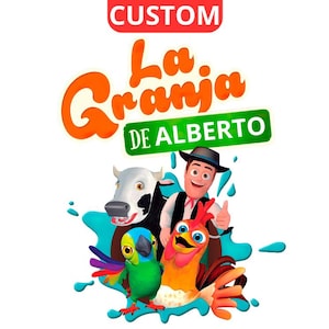 La Granja De Zenon Custom PNG, Farm Animals Clipart, Fichier de sublimation personnalisé, Conceptions sur le thème de la ferme DIY, Clipart d’anniversaire de fête