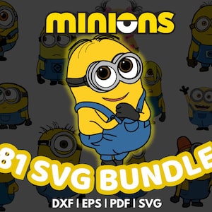 Minions SVG, Minions Bundle SVG, Minions Clipart, SVG-Dateien für Cricut, SVG-Png-Digitaldateien, direkter Download, Minions SVG-Bundle
