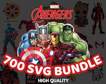 Avengers SVG, Avengers Super Heros SVG, Avengers Clipart, SVG-Dateien für Cricut, SVG-Png-Digitaldateien, direkter Download, Avengers-Bundle