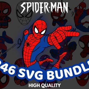 Spiderman Svg, Spiderman Bundle Svg, Spiderman Clipart, Svg Files For Cricut, Svg Png Digital Files, instant Download, Spiderman Bundle