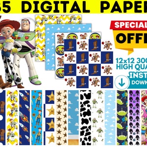 Toy Story Digitale Papiere 300 dpi, Toy Story Wallpers, Toy Story Hintergründe, Toy Story Clipart, Toy Story Nahtloses Muster, Toy Story Party
