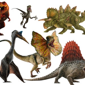 Jurassic World Clipart Png, Jurassic World Svg Bundle, Jurassic Park Png, dinosaurs Invitation, Jurassic Transparent Backgrounds Svg Bundle imagen 4