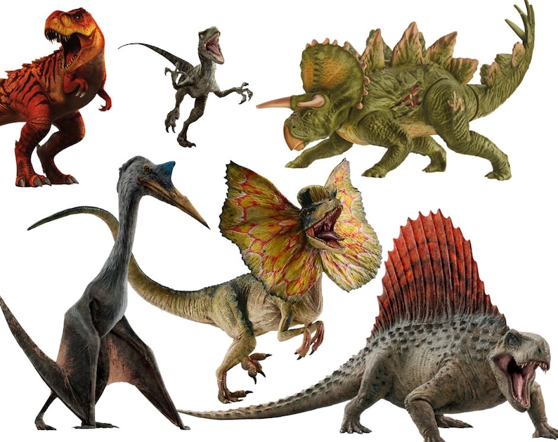 Jurassic World Clipart Png, Jurassic World Svg Bundle, Jurassic Park Png, dinosaurs Invitation, Jurassic Transparent Backgrounds Svg Bundle imagen 4