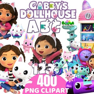 Gabbys Dollhouse Clipart PNG, Gabbys Dollhouse Personaggi PNG, Gabbys File di sublimazione, Arte digitale Gabbys fai da te, Gabbys Decorazioni per feste Png
