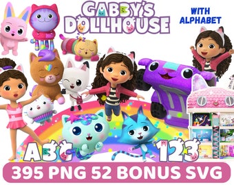 Gabby Dollhouse Usa e getta Per la tavola Per le stoviglie Gatti  Decorazione per compleanno Palloncino Per bambini Gabby Doll House Figure  Forniture per feste Stoviglie -  Italia