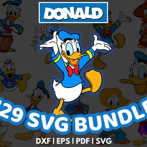 Donald Duck Svg, Donald Duck Bundle Svg, Donald Duck Clipart, Svg Files For Cricut, Svg Png Digital Files, instant Download, Donald Duck