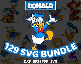 Donald Duck Svg, Donald Duck Bundle Svg, Donald Duck Clipart, Svg Files For Cricut, Svg Png Digital Files, instant Download, Donald Duck