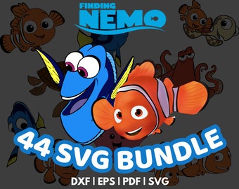 Nemo Svg, Nemo Dory bundel Svg, Nemo Dory Clipart, Svg-bestanden voor Cricut, Svg Png digitale bestanden, instant download, Nemo Svg bundel