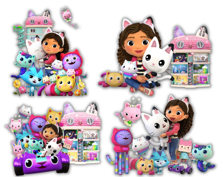 Gabbys Dollhouse Clipart Png Gabbys Svg Bundle Gabbys House - Etsy México