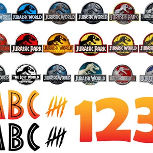 Jurassic World Clipart Png, Jurassic World Svg Bundle, Jurassic Park Png, dinosaurs Invitation, Jurassic Transparent Backgrounds Svg Bundle imagen 5