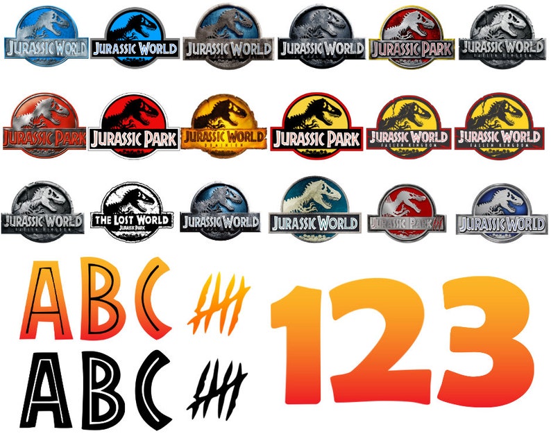 Jurassic World Clipart Png, Jurassic World Svg Bundle, Jurassic Park Png, dinosaurs Invitation, Jurassic Transparent Backgrounds Svg Bundle imagen 5