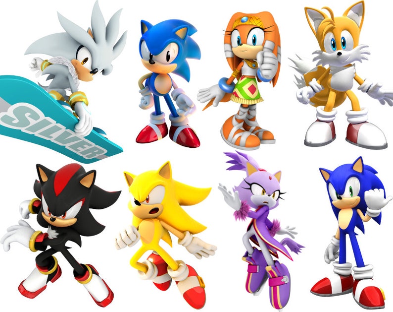 Sonic Clipart Png, Sonic Svg Bundle, Sonic The Hedgehog Png Transparent Backgrounds, Sonic Stickers Logos, Sonic Characters, Sonic Birthday image 2