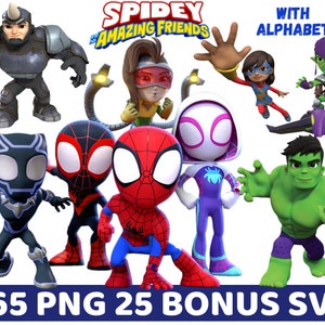 Spidey Clipart Png, Spidey Svg Bundle, Spidey Personagens Fundos Transparentes, Spidey E Seus Incríveis Amigos Clipat Png, Spidey Friends
