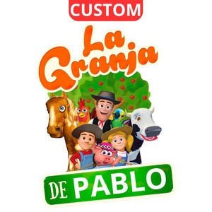 La Granja De Zenon Custom PNG, Farm Animals Clipart, Personalized Sublimation File, DIY Farm-Themed Designs, Party Birthday Clipart