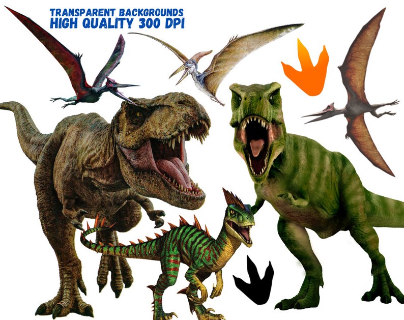 Jurassic World Clipart Png, Jurassic World Svg Bundle, Jurassic Park Png, dinosaurs Invitation, Jurassic Transparent Backgrounds Svg Bundle imagen 2
