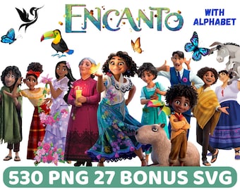 Fascino Png, Fascino Clipart Png, Fascino Svg Bundle, Cake Topper Png, Fascino Bundle, Stampabili di compleanno, Fascino, Maribel Png Sublimazione