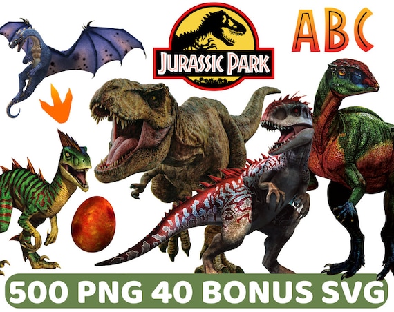 Jurassic World Clipart Png, Jurassic World Svg Bundle, Jurassic Park Png, dinosaurs Invitation, Jurassic Transparent Backgrounds Svg Bundle