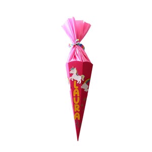 Schultüte Einhorn Bastelset | Schultüte personalisiert | Einhorn Schultüte basteln | Schultüte Bastelset Mädchen | Zuckertüte Einhorn