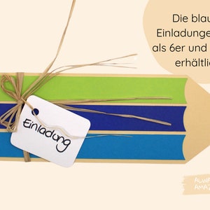 Bastelset Schulanfang Einladung Einschulung basteln Einladungskarten Schulanfang, DIY Einladungen Schulanfang, Bastelidee Einschulung Bild 5