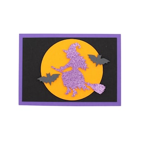Hexen Einladungskarten Bastelset | Hexe | Hexen Geburtstag | Halloween Hexe | Halloween Einladungskarten | Einladung Kindergeburtstag Hexe