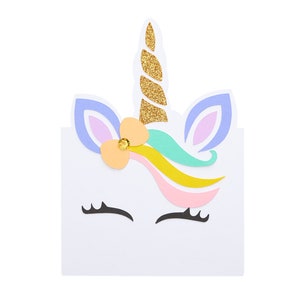 Craft set for unicorn invitations - unicorn party | Make a children's birthday invitation | Make a unicorn invitation | Unicorn birthday