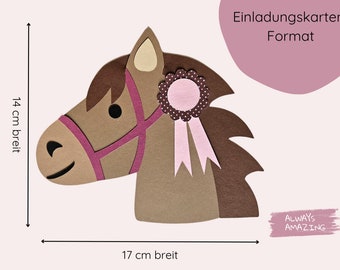 Pony-Party Einladungen – 6 Karten Mit Umschlägen Für Kindergeburtstag Pony-Party Einladungen – 6 Karten Mit Umschlägen Für Kindergeburtstag
