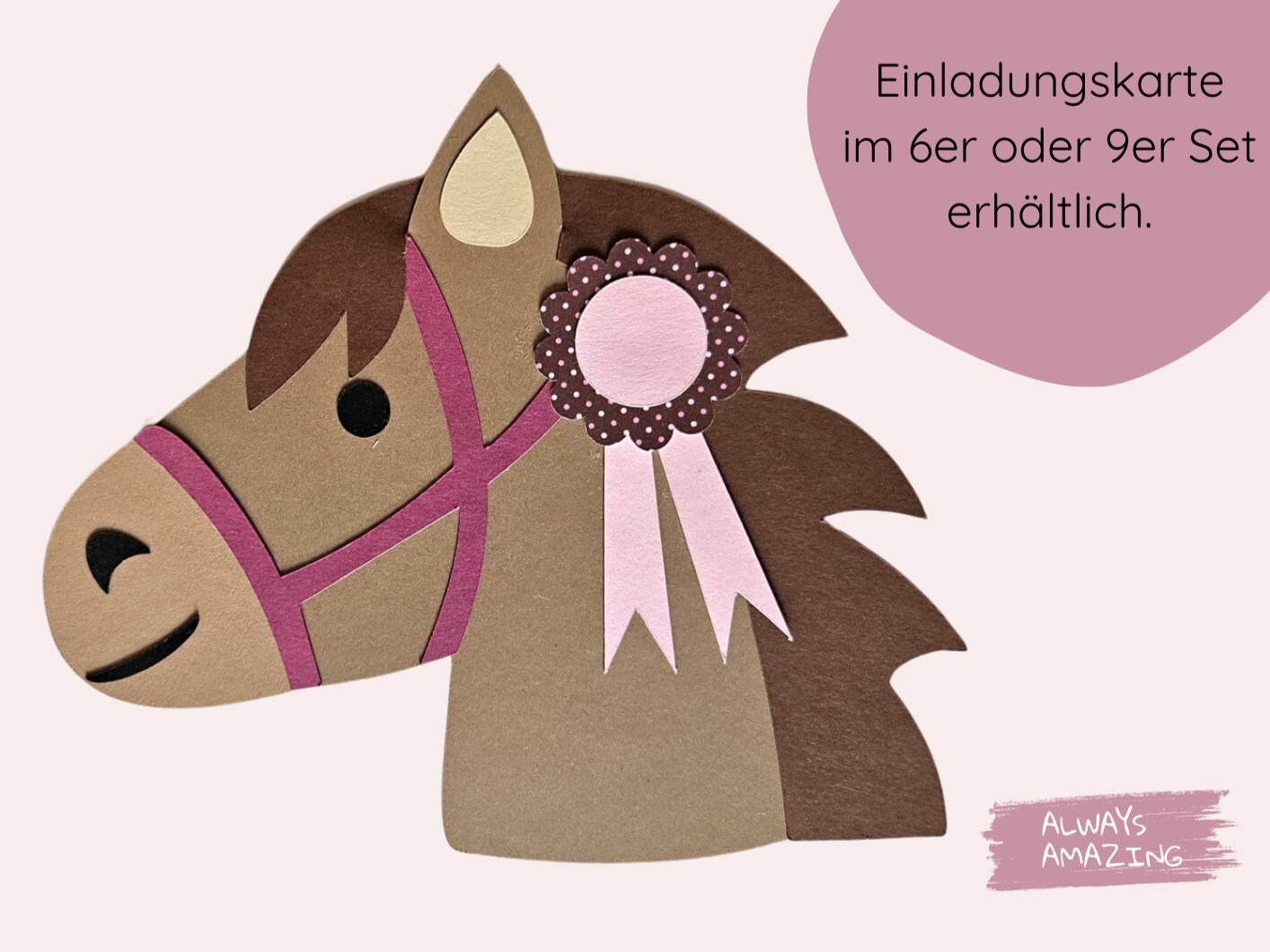 12 Cartes Invitation Anniversaire Cheval - Thème équestre, Avec Autocollants Et Enveloppes