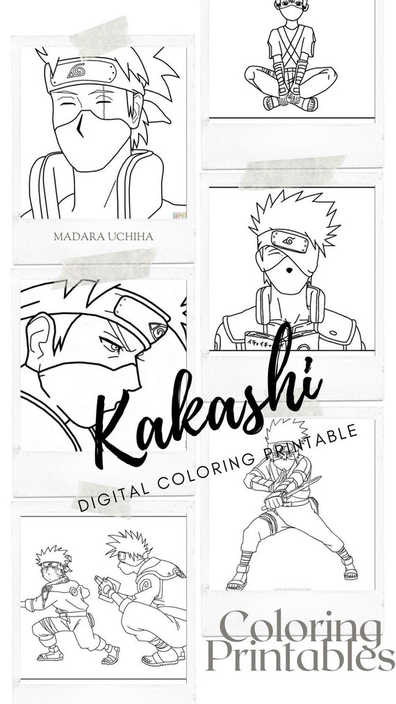 Image result for Naruto Kakashi coloring page  Naruto drawings, Anime  lineart, Naruto drawings easy