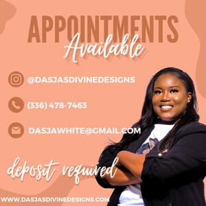 Hairstylist, Barber, Esthetician, Nail tech Appointments Available Flyer