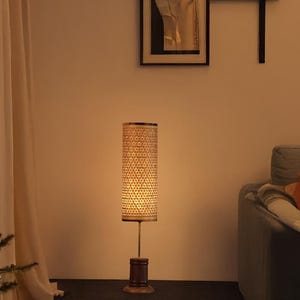 Qualitäts-Bambus, Rattan Pendelleuchte für Wohnzimmer Eingangsbereich Lampe Bauernhaus Kronleuchter Gitter Lampe, Cane Light Schatten Lampenschirm Lampe